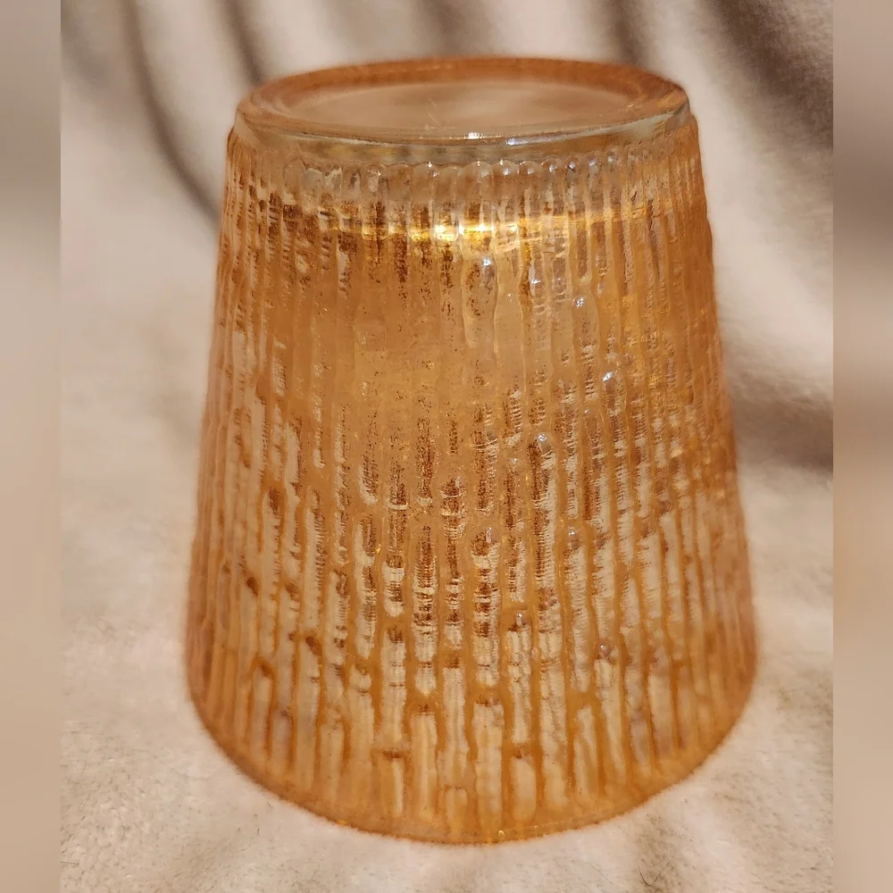 Vintage Jeannette Glass Finlandia Marigold Carnival Glass Highball Set Of 6 - Picture 3 of 8